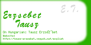 erzsebet tausz business card